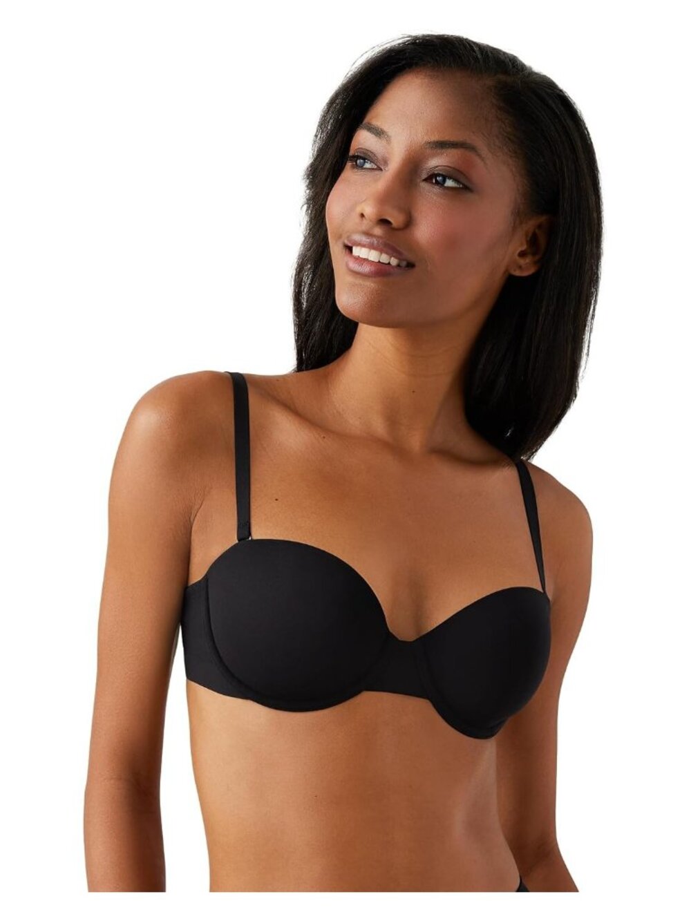 🆕 WACOAL Comfort First Underwire Strapless Bra 34DDD Black #854339 - Picture 2 of 10